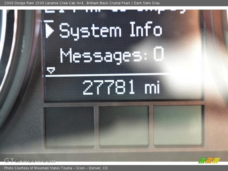 Brilliant Black Crystal Pearl / Dark Slate Gray 2009 Dodge Ram 1500 Laramie Crew Cab 4x4