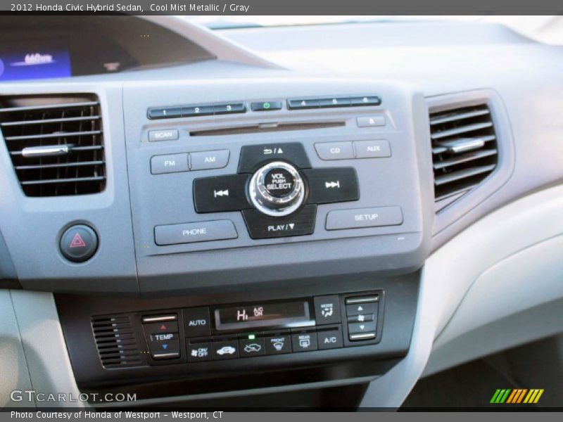 Cool Mist Metallic / Gray 2012 Honda Civic Hybrid Sedan