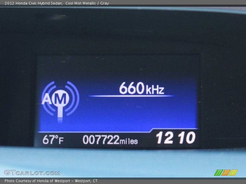 Cool Mist Metallic / Gray 2012 Honda Civic Hybrid Sedan