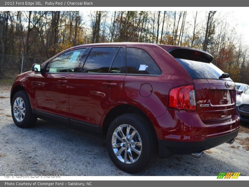 Ruby Red / Charcoal Black 2013 Ford Edge SEL