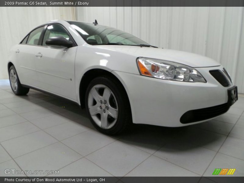 Summit White / Ebony 2009 Pontiac G6 Sedan