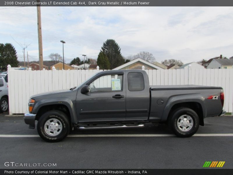 Dark Gray Metallic / Medium Pewter 2008 Chevrolet Colorado LT Extended Cab 4x4