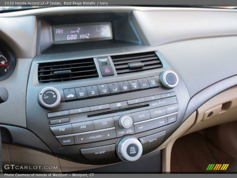 Bold Beige Metallic / Ivory 2010 Honda Accord LX-P Sedan