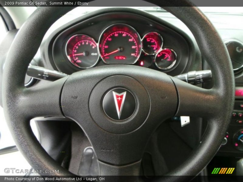 Summit White / Ebony 2009 Pontiac G6 Sedan