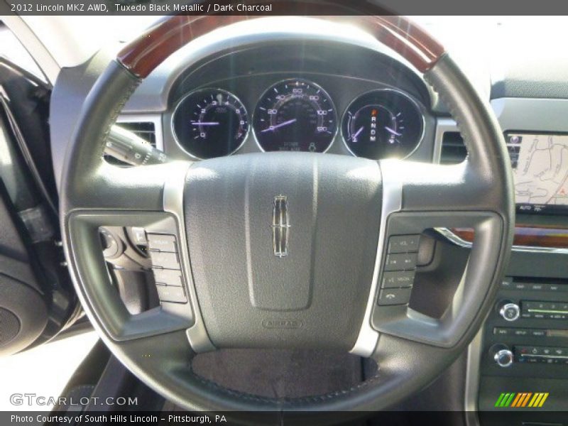 Tuxedo Black Metallic / Dark Charcoal 2012 Lincoln MKZ AWD