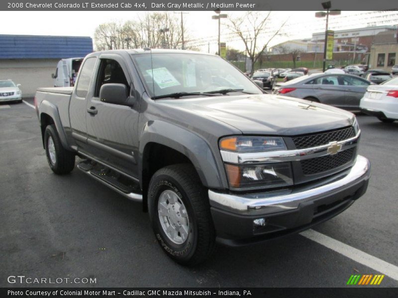 Dark Gray Metallic / Medium Pewter 2008 Chevrolet Colorado LT Extended Cab 4x4