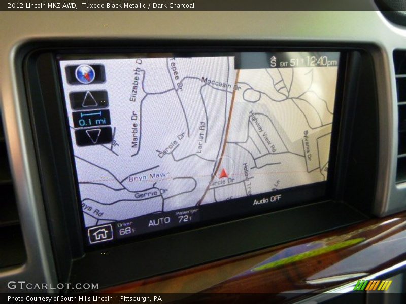 Tuxedo Black Metallic / Dark Charcoal 2012 Lincoln MKZ AWD
