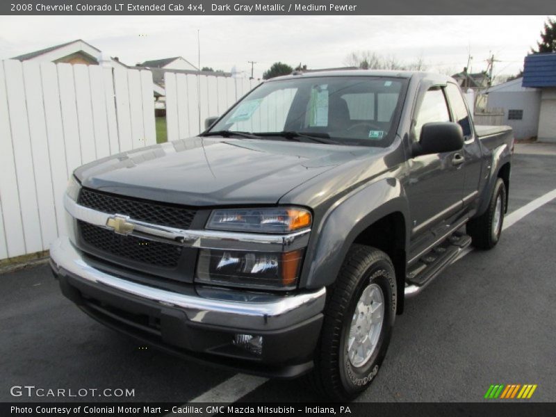 Dark Gray Metallic / Medium Pewter 2008 Chevrolet Colorado LT Extended Cab 4x4
