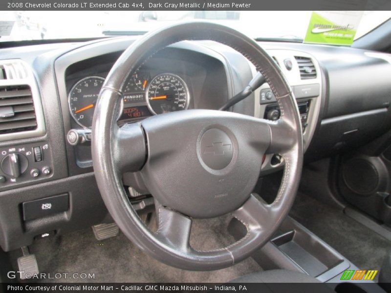 Dark Gray Metallic / Medium Pewter 2008 Chevrolet Colorado LT Extended Cab 4x4