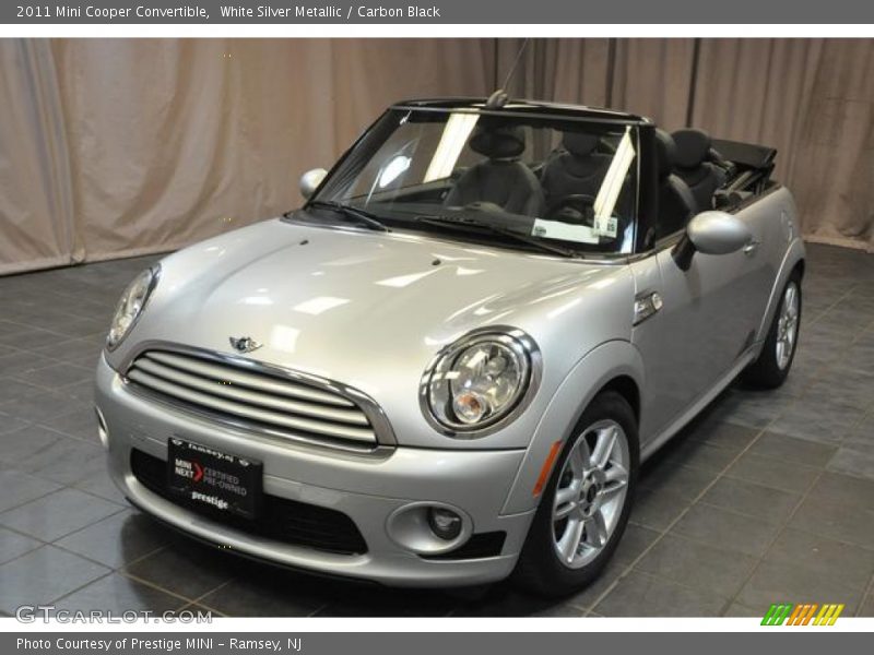White Silver Metallic / Carbon Black 2011 Mini Cooper Convertible