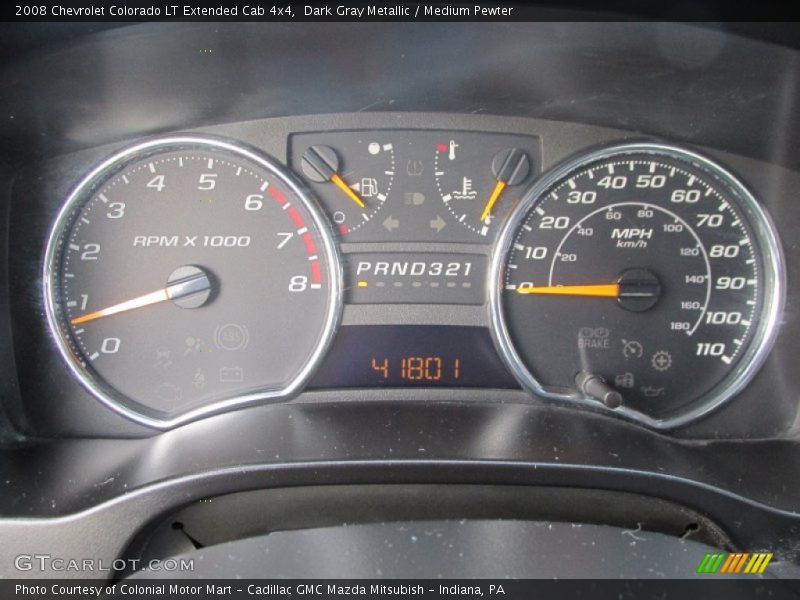 Dark Gray Metallic / Medium Pewter 2008 Chevrolet Colorado LT Extended Cab 4x4