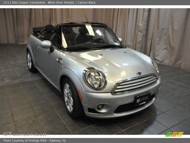 White Silver Metallic / Carbon Black 2011 Mini Cooper Convertible