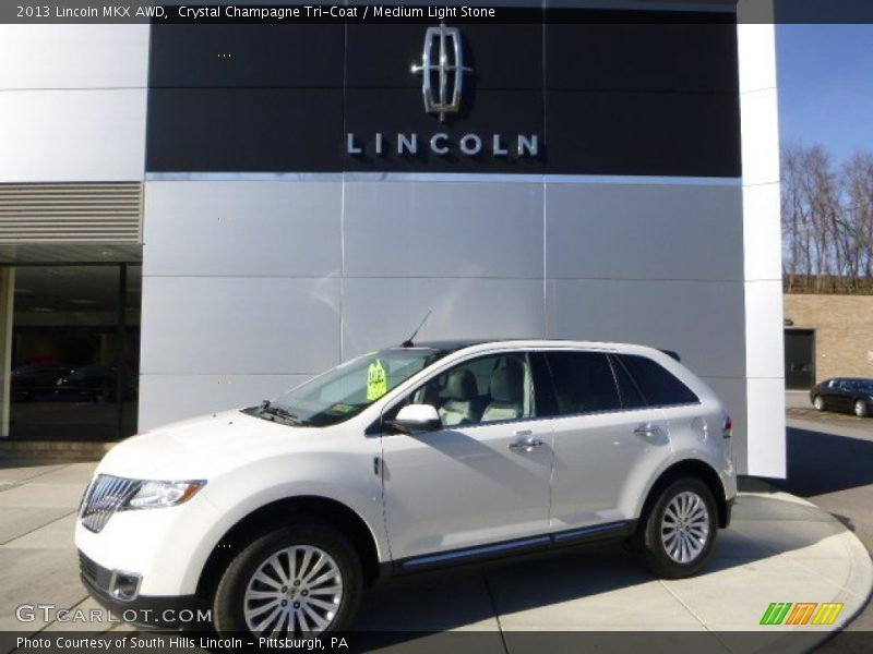 Crystal Champagne Tri-Coat / Medium Light Stone 2013 Lincoln MKX AWD