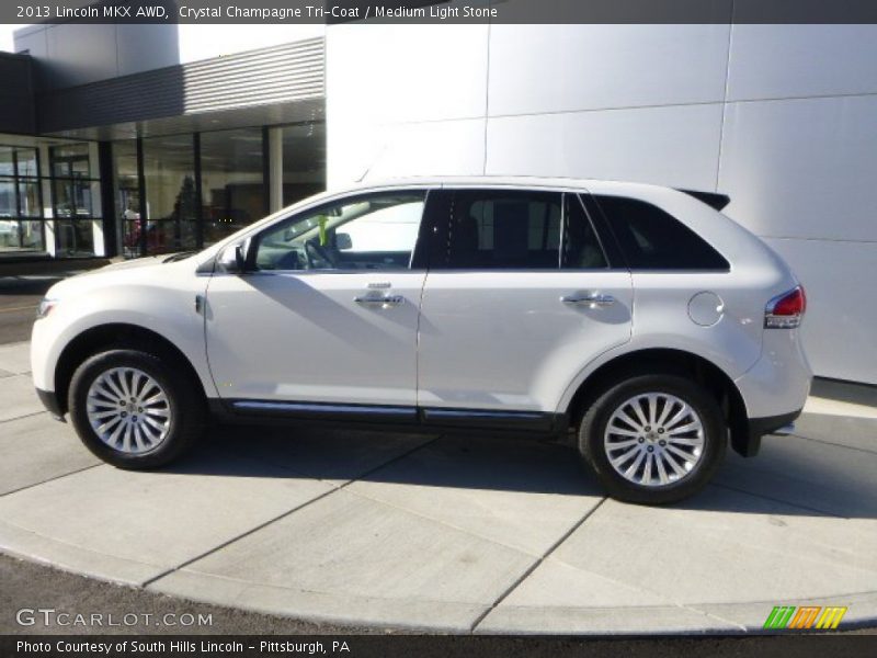 Crystal Champagne Tri-Coat / Medium Light Stone 2013 Lincoln MKX AWD