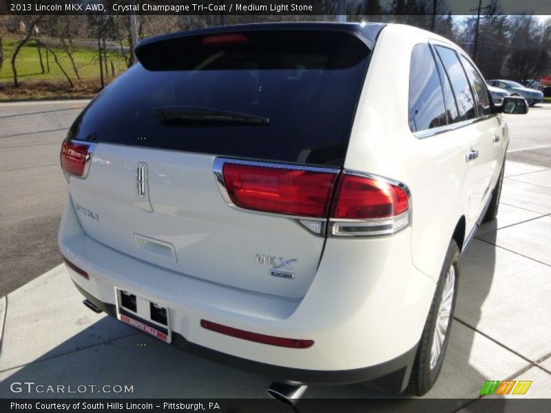 Crystal Champagne Tri-Coat / Medium Light Stone 2013 Lincoln MKX AWD