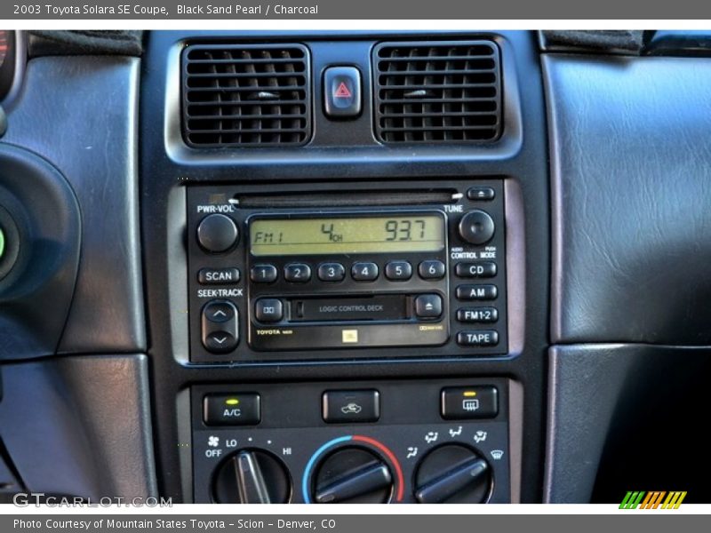 Black Sand Pearl / Charcoal 2003 Toyota Solara SE Coupe