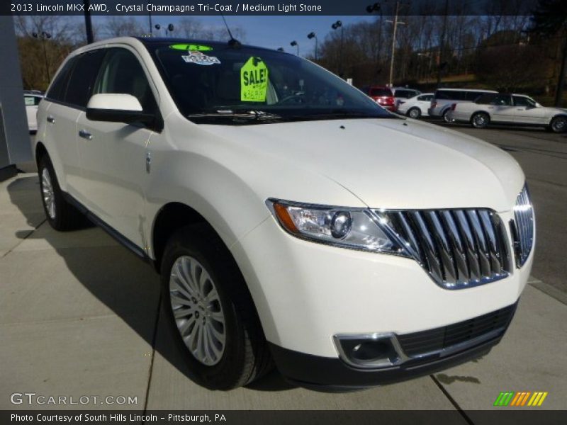Crystal Champagne Tri-Coat / Medium Light Stone 2013 Lincoln MKX AWD