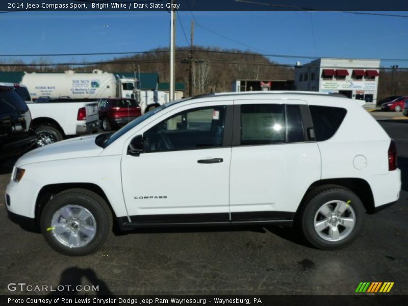 Bright White / Dark Slate Gray 2014 Jeep Compass Sport