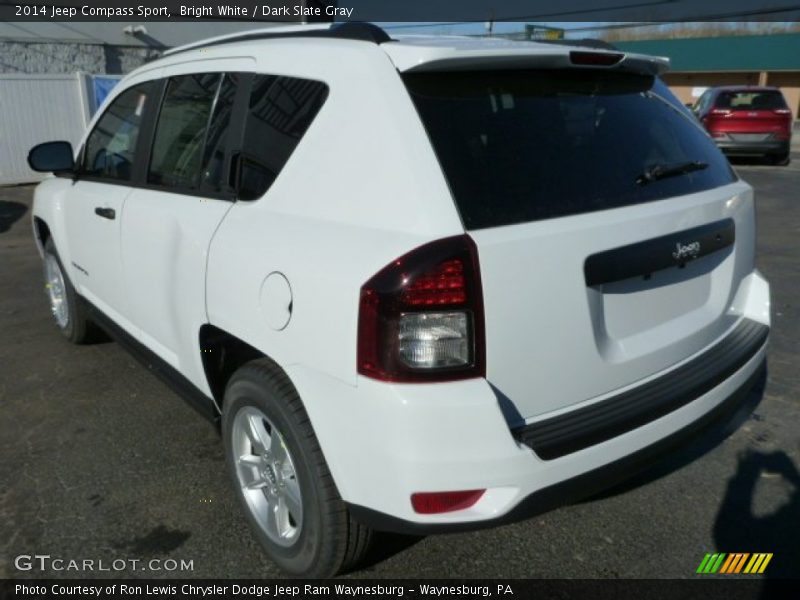 Bright White / Dark Slate Gray 2014 Jeep Compass Sport