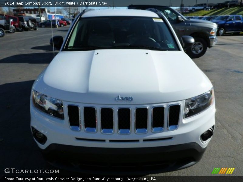 Bright White / Dark Slate Gray 2014 Jeep Compass Sport
