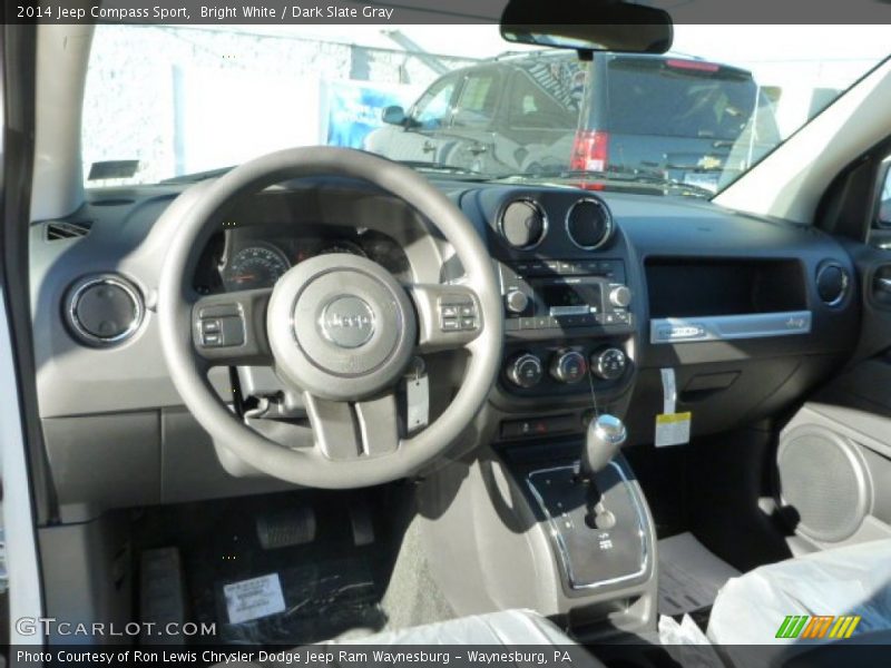 Bright White / Dark Slate Gray 2014 Jeep Compass Sport