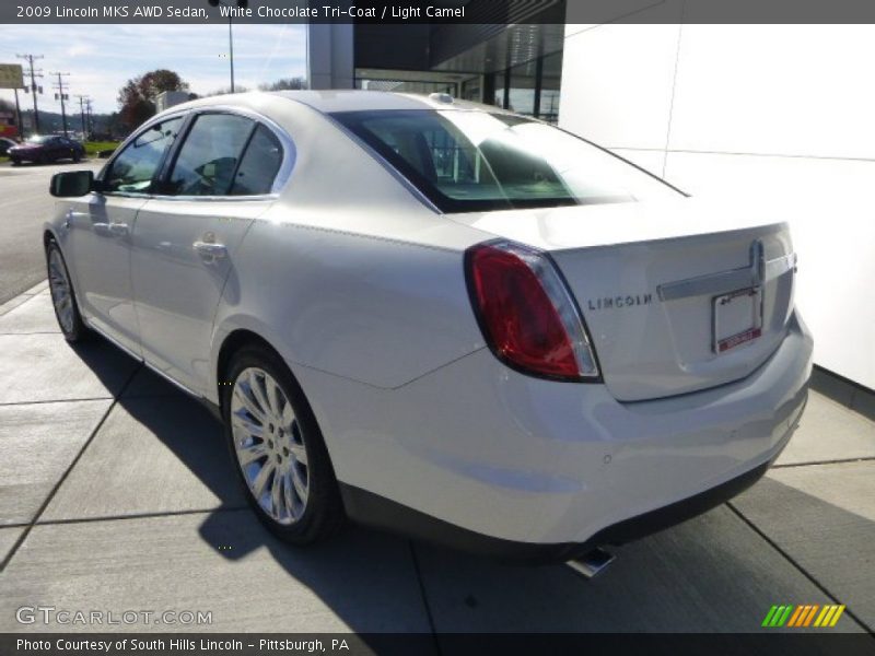 White Chocolate Tri-Coat / Light Camel 2009 Lincoln MKS AWD Sedan
