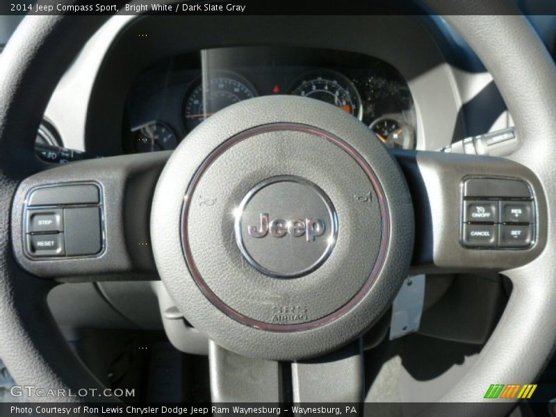Bright White / Dark Slate Gray 2014 Jeep Compass Sport