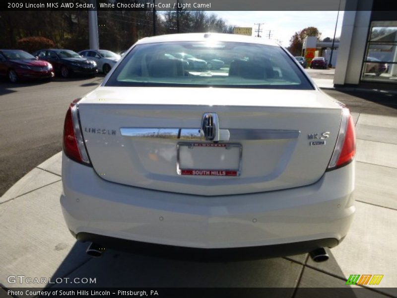 White Chocolate Tri-Coat / Light Camel 2009 Lincoln MKS AWD Sedan