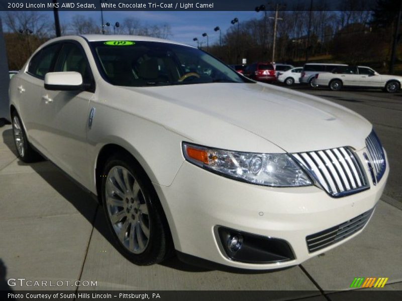 White Chocolate Tri-Coat / Light Camel 2009 Lincoln MKS AWD Sedan
