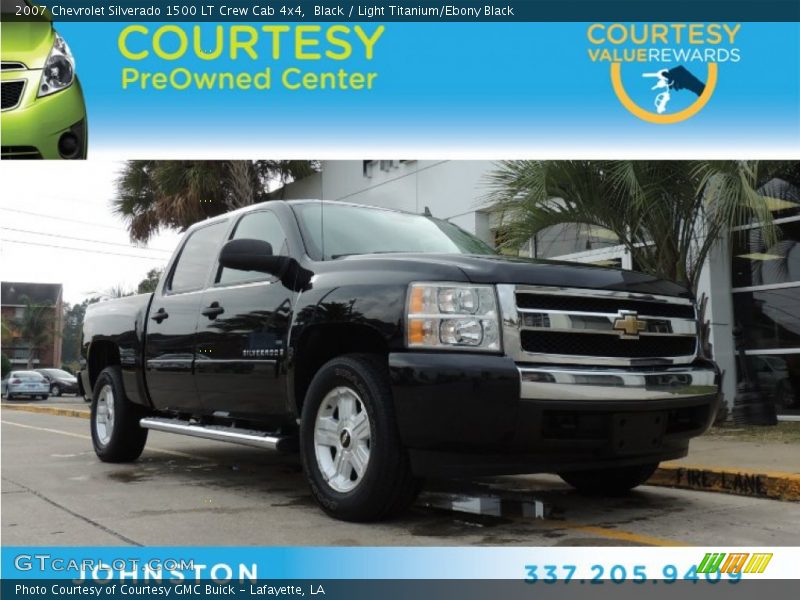 Black / Light Titanium/Ebony Black 2007 Chevrolet Silverado 1500 LT Crew Cab 4x4