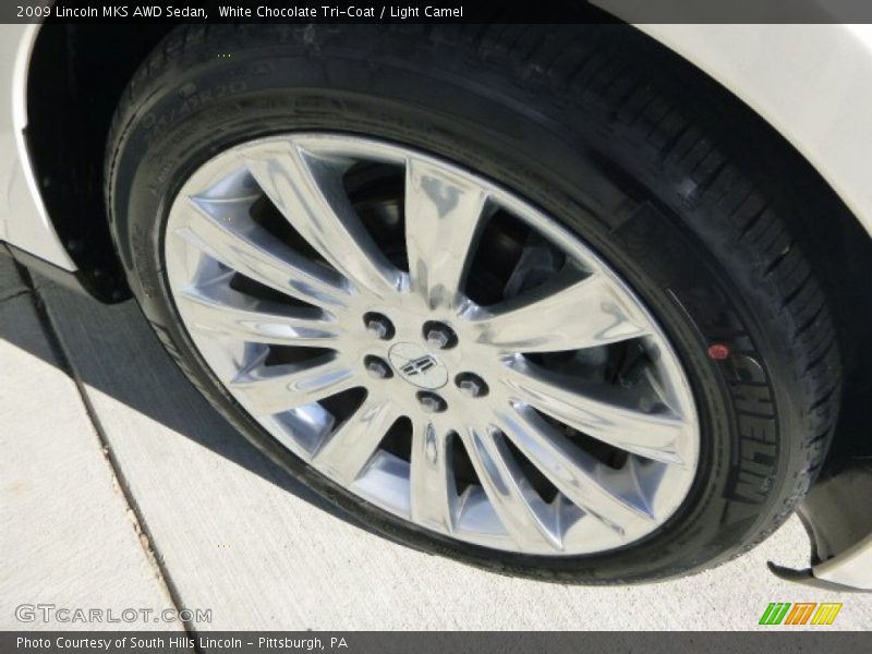 White Chocolate Tri-Coat / Light Camel 2009 Lincoln MKS AWD Sedan