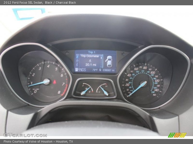 Black / Charcoal Black 2012 Ford Focus SEL Sedan