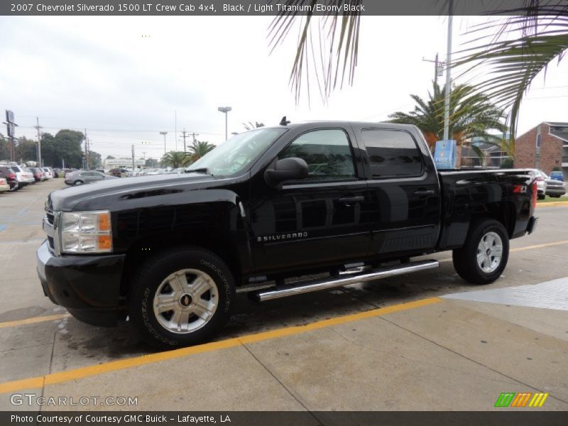 Black / Light Titanium/Ebony Black 2007 Chevrolet Silverado 1500 LT Crew Cab 4x4