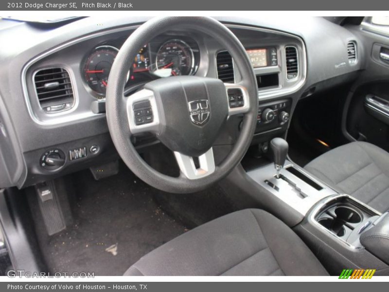 Pitch Black / Black 2012 Dodge Charger SE