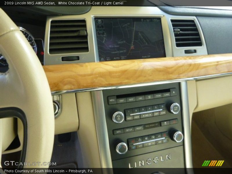 White Chocolate Tri-Coat / Light Camel 2009 Lincoln MKS AWD Sedan