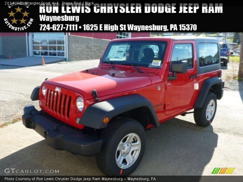 Flame Red / Black 2014 Jeep Wrangler Sport 4x4