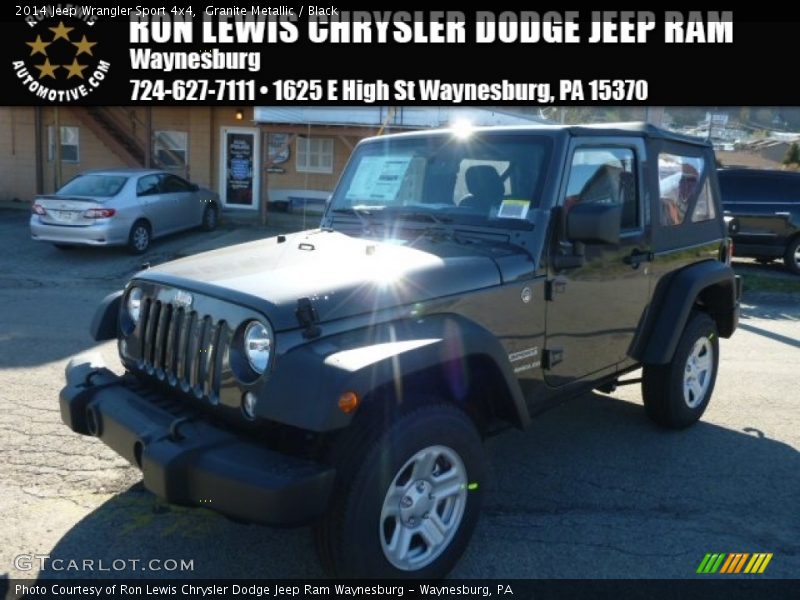 Granite Metallic / Black 2014 Jeep Wrangler Sport 4x4