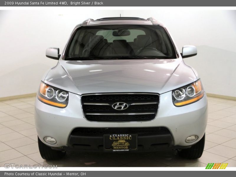 Bright Silver / Black 2009 Hyundai Santa Fe Limited 4WD
