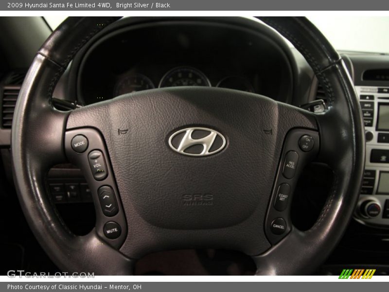 Bright Silver / Black 2009 Hyundai Santa Fe Limited 4WD