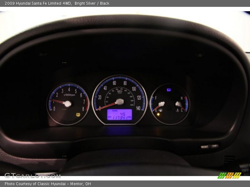 Bright Silver / Black 2009 Hyundai Santa Fe Limited 4WD