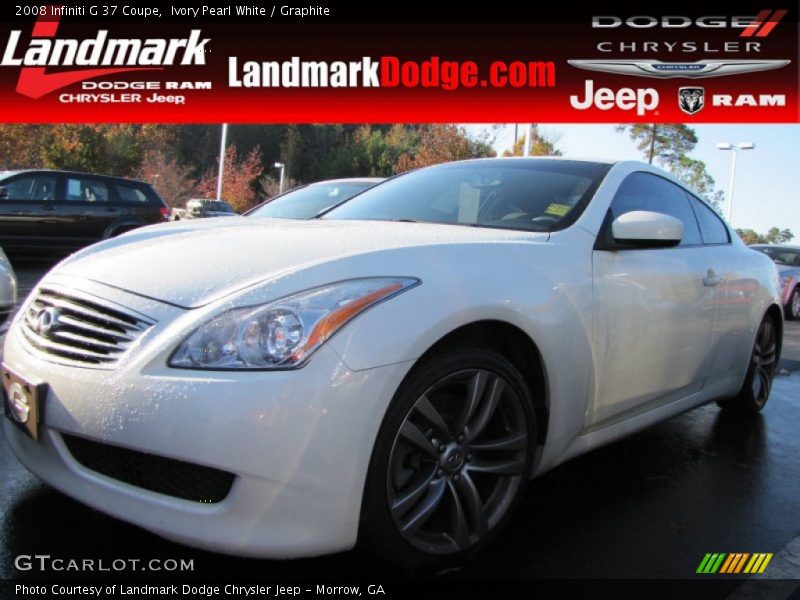 Ivory Pearl White / Graphite 2008 Infiniti G 37 Coupe