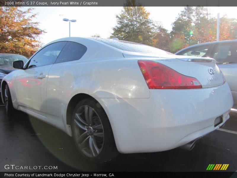 Ivory Pearl White / Graphite 2008 Infiniti G 37 Coupe