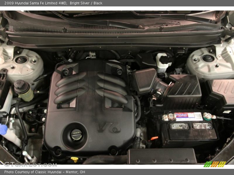 Bright Silver / Black 2009 Hyundai Santa Fe Limited 4WD