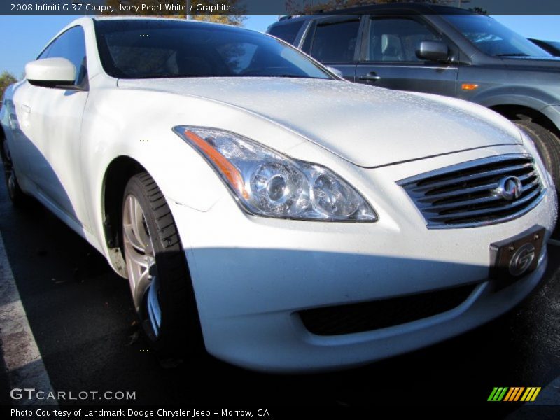 Ivory Pearl White / Graphite 2008 Infiniti G 37 Coupe