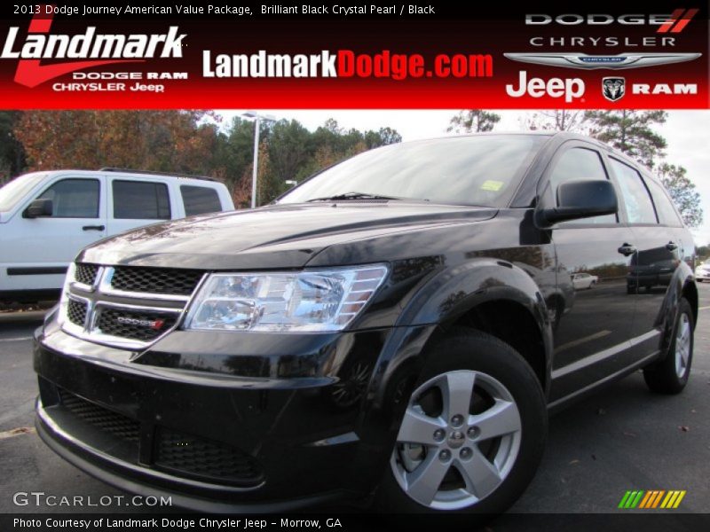 Brilliant Black Crystal Pearl / Black 2013 Dodge Journey American Value Package