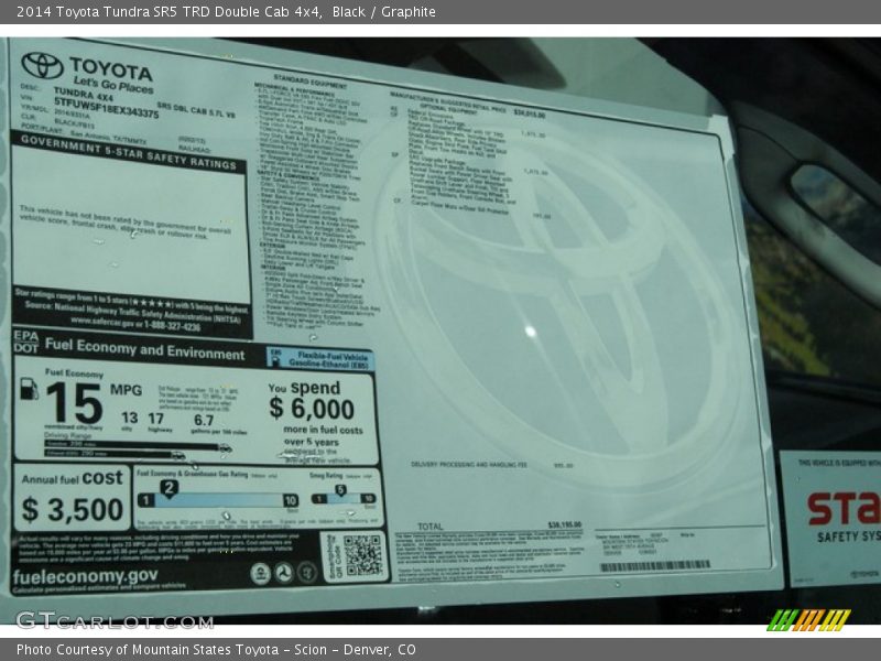 Black / Graphite 2014 Toyota Tundra SR5 TRD Double Cab 4x4