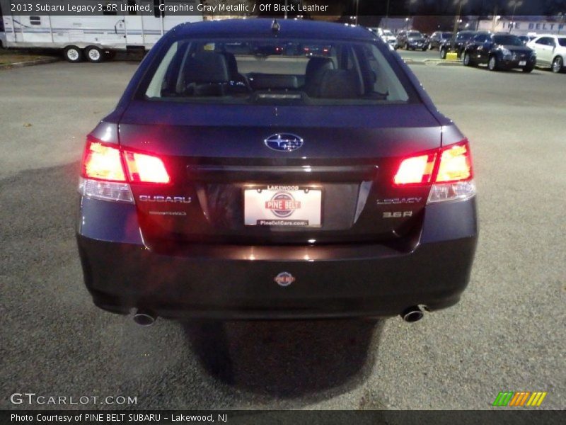 Graphite Gray Metallic / Off Black Leather 2013 Subaru Legacy 3.6R Limited