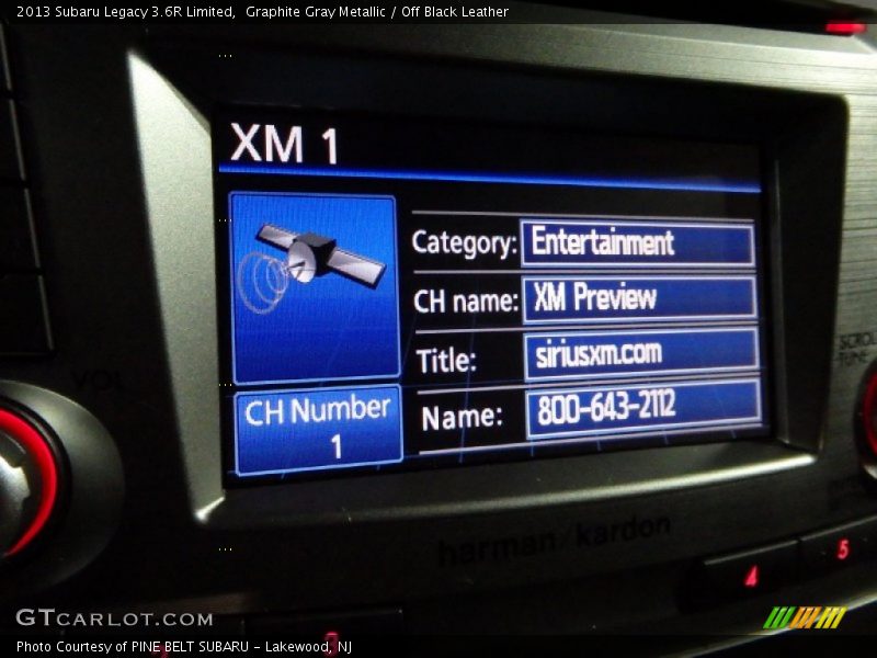 Graphite Gray Metallic / Off Black Leather 2013 Subaru Legacy 3.6R Limited