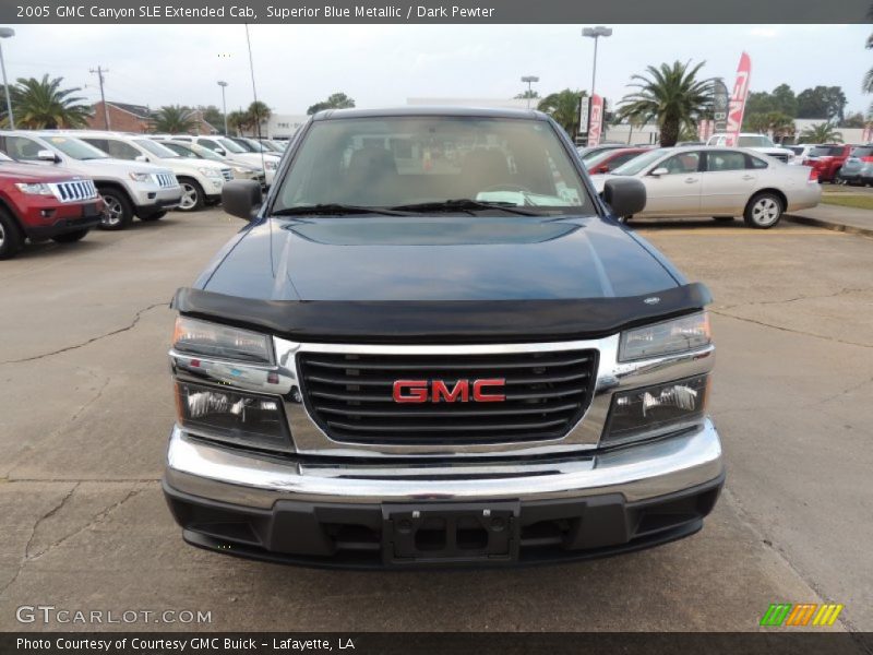 Superior Blue Metallic / Dark Pewter 2005 GMC Canyon SLE Extended Cab