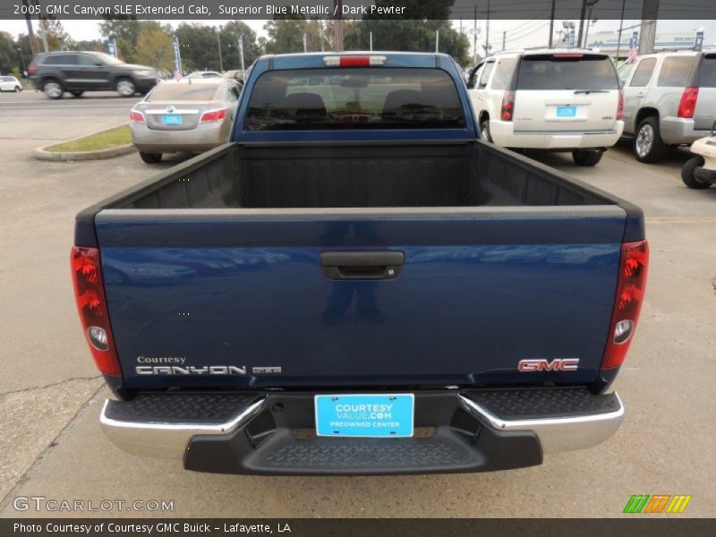 Superior Blue Metallic / Dark Pewter 2005 GMC Canyon SLE Extended Cab